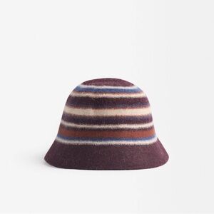 Striped Wool Bucket Hat
